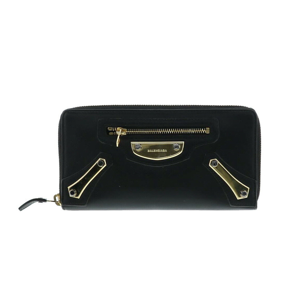 Balenciaga Fastener Long Wallet Black Ab